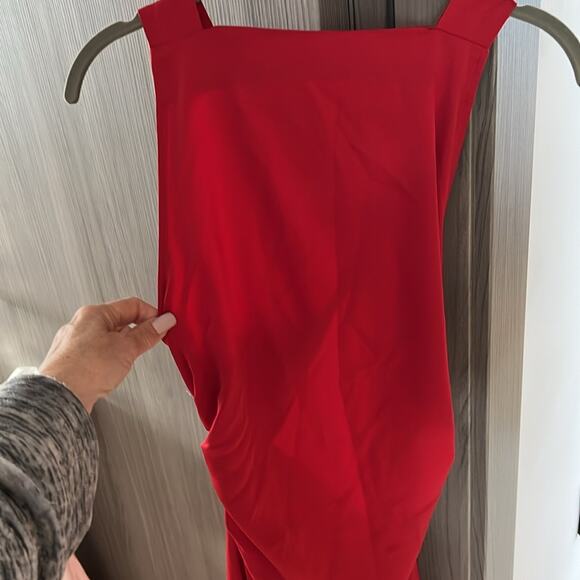 NWT REVOLVE & MINIMALIST lovers COMMENSE cowl neck cross back maxi satin dress M - Picture 5 of 11